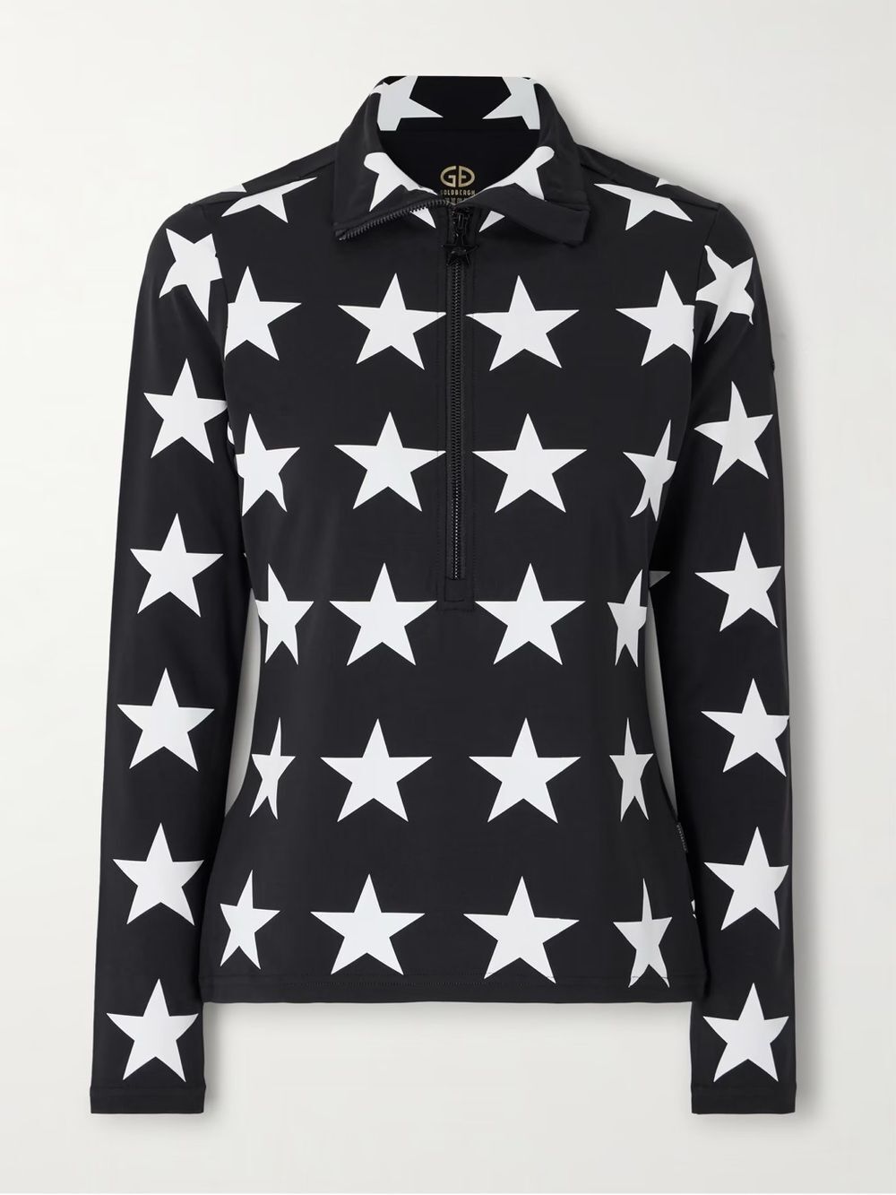 Goldbergh Lunaria Base Layer Pully Black with White Stars NWT XS
